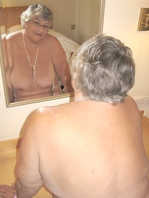 Granny here again to get you going with these sexy pictures.  I just love playing in front of a mirror  partly because I